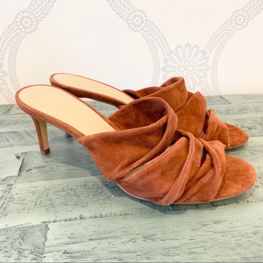 Lord & Taylor shoes suede slides tan 6.5 NWOB - Picture 2 of 8